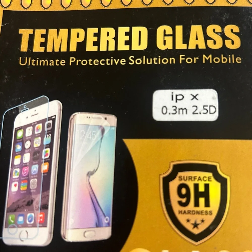 iPhone X tempered glass protector 9H 9pack
